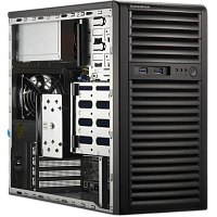 AS-3015A-I Серверная платформа/ Supermicro Mainstream Server Mini-Tower, 1x LGA1718 (AMD EPYC™ 4004 / 4005; Ryzen™ 7000 / 9000), 4x DDR5 Up to 192GB, 4x fixed 3.5" SATA, 2x M.2 NVMe PCIe 5.0 x4 (M-key 2280/22110), 2x 5.25" bays, 1x PCIe 5.0 x16 FHFL, 1x R