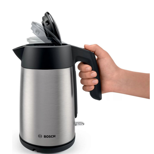 TWK7L460 Чайник BOSCH/ Цвет: стальной, черный, 2400 Ватт, скрытый нагр.элемент, 1.7 л фото 2