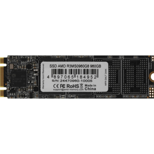 R3MS0960G8 Твердотельный накопитель AMD SATA 960GB R3MS0960G8 Radeon M.2 2280 R3MS0960G8 Твердотельный накопитель AMD SATA 960GB R3MS0960G8 Radeon M.2 2280