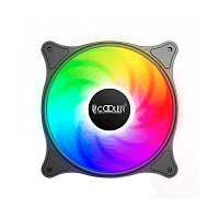 FX120ARGBBK Кулер для корпуса/ Case Cooler PCCooler FX 120 ARGB BK (120x120x25mm, 4-pin PWM, ARGB, 52.79CFM, 33.2dBA, 2000RPM, Black)