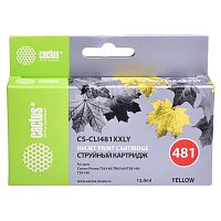 -/ Картридж струйный Cactus CS-CLI481XXLY желтый (12мл) для Canon Pixma TR7540/TR8540/TS6140/TS8140