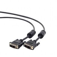 CC-DVI-BK-6 Кабель DVI-D single link Cablexpert CC-DVI-BK-6, 19M/19M, 1.8м, черный, экран, феррит.кольца, пакет {60} (081535)