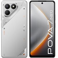 LJ6128+8MAGICSILVER Смартфон Tecno POVA 7 Neo 128Gb 8Gb серебристый моноблок 3G 4G 6.8" 1080x2460 Android 14 50Mpix 802.11 a/b/g/n/ac NFC GPS GSM900/1800 Protect