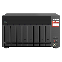 TS-873A-8G Сетевое хранилище без дисков/ SMB QNAP TS-873A-8G NAS, 8 trays 3,5"/2,5", 2x2,5 GbE BASE-T, 2 x M.2 NVMe 2280 slots, quad-core AMD Ryzen V1500B 2,2 GHz, 8 GB SO-DIMM DDR4 (1 x 8 GB) up to 64GB (2x32 GB)