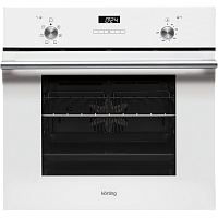OKB760FW Встраиваемый духовой шкаф Korting/ Crystal, 59.8 х 59.5 x 56 см, 6 режимов нагрева, гриль, конвекция, таймер, дисплей, белая