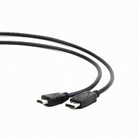 CC-DP-HDMI-6 Кабель DisplayPort-HDMI Cablexpert CC-DP-HDMI-6, 20M/19M, 1.8м, черный, экран, пакет (082082) {100}