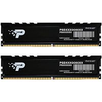 PSP532G5600KH1 Память DDR5 2x16GB 5600MHz Patriot PSP532G5600KH1 Signature Premium RTL PC5-44800 CL46 DIMM 288-pin 1.1В kit single rank с радиатором Ret