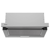 Tel50X Встраиваемая телескопическая вытяжка,50 см,отвод/циркуляция,механический контроль,2 скорости работы,производительность 710 м3/ч,LED освещение, фронтальная панель - нержавеющая сталь,216*500*285-470