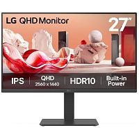 27BA45QB-B Монитор LG 27BA45QB-B 27"/ LG 27BA45QB-B 27'', 2560x1440, IPS, 178x178, 350nit, 75Hz, 5ms, 2HDMI/DP, noUSB-A, LTSP, IntPWR, 100x100VESA, Черный, 1y