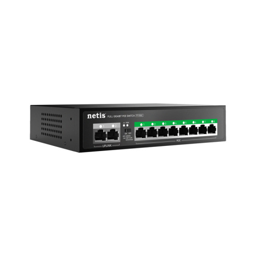 P110GC Коммутатор/ Коммутатор Netis P110GC (L2) 10x1Гбит/с 8PoE+ 100W неуправляемый фото 3
