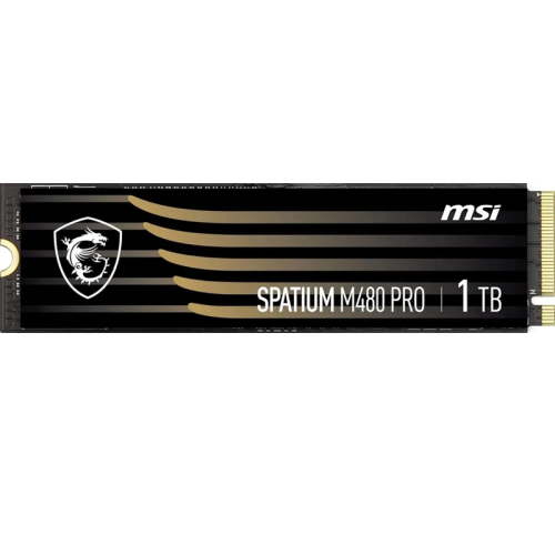S78-440L1G0-P83 MSI SSD SPATIUM M480 Pro, 1000GB, M.2(22x80mm), NVMe, PCIe 4.0 x4, 3D TLC, R/W 7400/6000, IOPs 750 000/1 000 000, DRAM buffer 1024MB, TBW 700, DWPD 0.38 (5 лет)