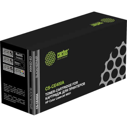 -/ Картридж лазерный Cactus CS-CE400A CE400A черный (5500стр.) для HP LJ M551 фото 2