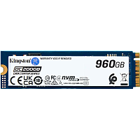 SEDC2000BM8/960G Твердотельный накопитель/ Kingston SSD DC2000B 960GB, M.2 22x80mm, NVMe, PCIe Gen 4x4, 3D TLC, R/W 7000/1300MB/s, IOPs 540 000/47 000, TBW 700, DWPD 0.4 (12 мес)