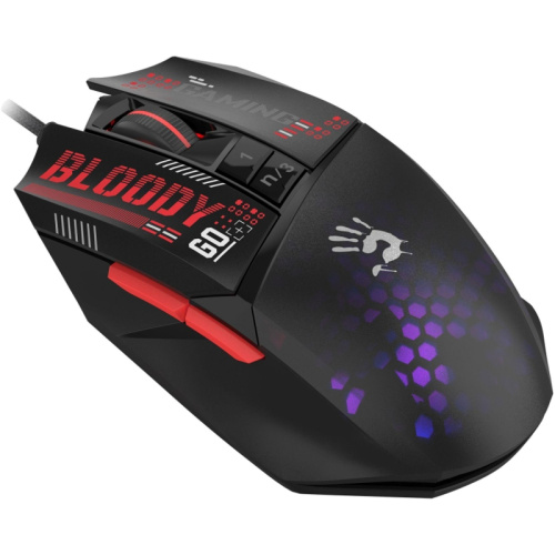 W60MAXMINI Мышь A4Tech Bloody W60 Max Mini черный/рисунок оптическая 12000dpi USB 9but фото 11