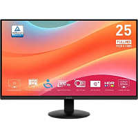 9S6-3PD7CT-014 Монитор/ MSI PRO MP252L 24.5" 1920x1080, IPS, 100Hz, 4ms, 100M:1, 250cd, HDMI 1.4,DP 1.2, 1y, Black