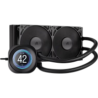 CW-9061031-WW Система жидкостного охлаждения/ Water Cooling System Corsair NAUTILUS 240 RS LCD (240mm, Black/ Fans: 2x120mm, 72.8CFM, 36dBA, 2100RPM/ S: 1851, 1700, AM5, AM4)