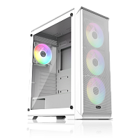 0R20B00268 Корпус без блока питания/ Case Raijintek ARCADIA 41-MS4, Midi-Tower, TG, 1x120mm + 3x120mm ARGB, 2xUSB-A 3.0 + 1xUSB-C, ATX, mATX, mITX White