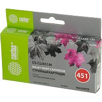 CS-CLI451M -/ Картридж струйный Cactus CS-CLI451M пурпурный (10.2мл) для Canon MG6340/5440/IP7240