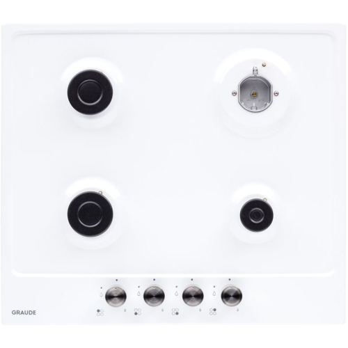 Встраиваемая варочная панель Graude/ Газ, 60 см, 4 конфорки, механическое управление, белый цвет фото 5