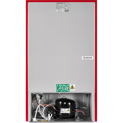 MFF83RR Холодильник MAUNFELD/ Холодильник MAUNFELD, ВхШхГ 831х474х447мм, объем 92 л, морозильная камера внутри, ретро стиль, механическое управление, ручная разморозка, энергоэффективность А+, цвет красный фото 6