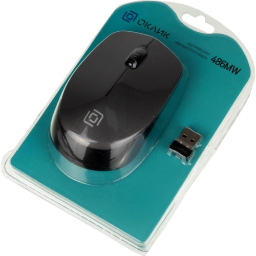 1196552 Мышь Oklick 486MW черный/серый оптическая 1600dpi беспров. USB для ноутбука 3but (1196552) фото 5