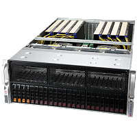 AS-4125GS-TNRT Платформа для сервера/ Supermicro SuperServer AS-4125GS-TNRT 4U (2x Socket SP5 up 400W, 24x DDR5 4800, 2x 2.5" SAS/SATA3 + 4x NVMe 2.5" Hot-Swap, 9x PCI-E x16, 8x GPU, 2x 10GbE, R2000W 2+2, IPMI)