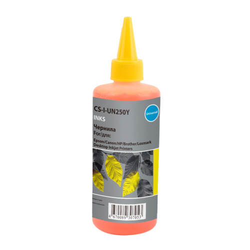 -/ Чернила Cactus CS-I-Un250Y желтый 250мл для HP/Lexmark/Canon/Epson/Brother