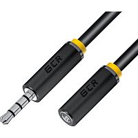 GCR-54001 GCR PRO Удлинитель для гарнитуры 3.0m jack 3,5mm/jack 3,5mm черный, медь, 28AWG, M/F