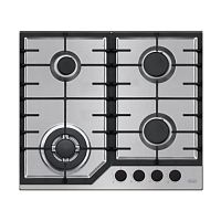 Встраиваемая варочная панель Delonghi/ Встраиваемая варочная панель Delonghi, газ, 60 см, 4 конфорки, WOK, автоподжиг, газ-контроль, чугунные решетки, цвет нержавеющая сталь