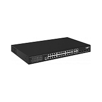 NS-SW-24G4G-L Управляемый (L2+) коммутатор Gigabit Ethernet на 28 портов/ Управляемый (L2+) коммутатор Gigabit Ethernet на 28 портов. Порты: 24 x GE (10/100/1000Base-T) + 4 x GE SFP (1000Base-X), Консольный порт; Уровень управления L2 (Full managed); Подд