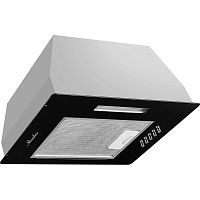 ANGERS40Noir Встраиваемая вытяжка MONSHER/ Встраиваемая вытяжка, ширина 40 см, отвод/рециркуляция, 500 м3/час, механическое кнопочное управление, 3 скорости, светодиодное освещение 1х5 Вт, металлические жироулавливающие фильтры, угольный фильтр KFY (опция