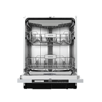 DDW08FSodalite Встраиваемая посудомоечная машина Delonghi/ Встраиваемая посудомоечная машина Delonghi, 60 см, 3 корзины, 14 комплектов, кнопочное управление, LED-дисплей, 8 программ, LED подсветка, отсрочка запуска, луч на полу, автооткрытие дверцы, энерг