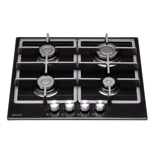 Встраиваемые газовые панели Graude/ Газ, 60 см, 4 конфорки, черный цвет фото 2