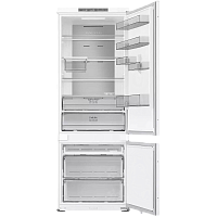 BRB38G705EWW Встраиваемый холодильник Samsung, ВхШхГ 193.5x69x55 см, объем 389 (289+100) л, Twin Cooling, зона свежести, режим "Отпуск", No Frost, Wi-Fi, слайдерное крепление, энергоэффективность E