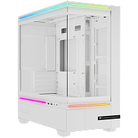 TL-M10VisionWhite Корпус без блока питания/ Case Thermalright M10 Vision, Mini-Tower, TG, LCD, ARGB, no fans, 2xUSB-A 3.0, 1xUSB Type-C, mATX, mITX White
