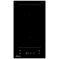 Варочная панель Monsher/ Варочная панель Monsher, High-Tech, индукция, inverter, 30 см, 2 конфорки, 9 уровней мощности, сенсорное управление, автоматическое отключение, индикация остаточного тепла, таймер, Flexi-zone, цвет черный