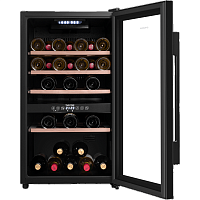 Винный шкаф MAUNFELD/ Винный шкаф MAUNFELD MFWC-85S34, ВхШхГ 860х480х575 мм, 49 бутылок, от 5 ° C до 22 ° C, отдельностоящий, полезный объем 116 л, электронный термостат, индикация температуры, диапазон влажности 50-80%, вентилятор для распределения темпе