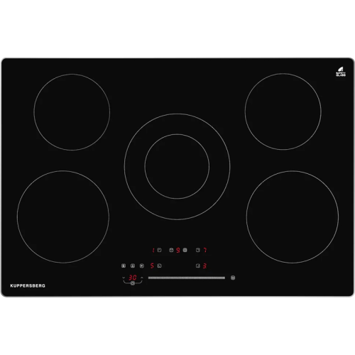 Встраиваемая варочная панель Kuppersberg/ электрическая, 75 см, 5 конфорок, черный цвет фото 2