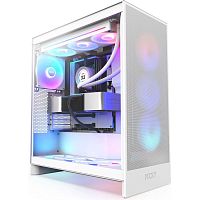 CM-H72FW-R1 Корпус ПК без блока питания/ Case NZXT H7 Flow RGB, Midi-Tower, TG, 3x120mm RGB, 2xUSB-A 3.2 + 1xUSB-C 3.2, E-ATX, ATX, mATX, mITX White