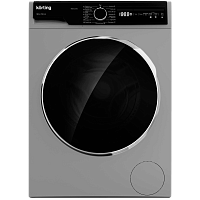 KWD58L1496S Стиральная машина Korting/ Стирально-сушильная машина с фронтальной загрузкой, ГЛУБИНА 58 см, загрузка: стирка/сушка - 9/6 кг, скорость отжима 1400 об/мин, барабан PEARL, сенсорное управление, Цифровой дисплей с отображением времени до окончан