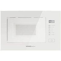 MOB205WH Микроволновая печь встраиваемая HOMSair/ Микроволновая печь встраиваемая HOMSair MOB205WH, дисплей, 8 режимов, гриль, сенсорное управление, мощность 1080 Вт, объем 20 л, цвет белый