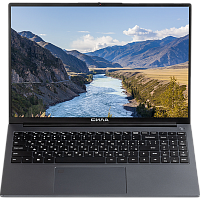 B-516-2 Ноутбук СИЛА/ Ноутбук СИЛА B-516 16"(1920x1200 IPS)/Intel Core i7 1355U(1.7Ghz)/16384Mb/512PCISSDGb/noDVD/Int:Intel Iris Xe Graphics/Cam/BT/WiFi/58WHr/war 3y/1.7kg/графит/Win11Pro + 65W, RU kbd