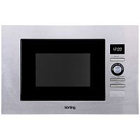 KMI720X Встраиваемая микроволновая печь Korting/ Встраиваемая микроволновая печь Korting, 38.8х59.4х34.5 см, 20 л, 900 Вт, гриль: 1000 Вт, электронное управление, LED дисплей, 8 автопрограмм, нержавеющая сталь