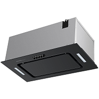 CROCUSPUSH52GlassBlack ВЫТЯЖКА HOMSair CROСUS PUSH 52 Glass Black/ полновстраиваемая, кнопочное управление, 3 скорости, 850 м3/ч, до 30 м2, 53 дБ, угольный фильтр CF02X - 2 шт, ШхВхД: 518х191х290 мм, черный цвет