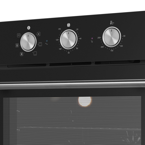 OEF606BK Шкаф духовой электрический HOMSair/ электрический, встраиваемый, механическое управление, 60 л., конвекция, гриль, таймер, черный фото 5