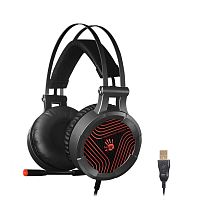 G530(GREY)USB Наушники с микрофоном A4Tech Bloody G530 черный/серый 1.8м мониторные оголовье (G530 (GREY) USB)