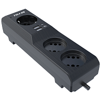 Pilot3G10M Сетевой фильтр/ Surge protector Pilot 3G 3xGP euro outlets, 10А/2.2кВа, 2xUSB, 10m, grafit