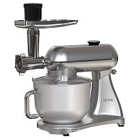 KKM0108MBS Кухонная машина KORTING/ Кухонная машина KORTING, объем чаши 6.5 л, 5 насадок, механическое управление, сенсорный дисплей, планетарное вращение насадок, турборежим, импульсный режим, 11 скоростей, таймер, мощность 1500 Вт, цвет серебристый