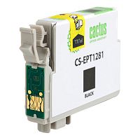 -/ Картридж струйный Cactus CS-EPT1281 T1281 черный (10мл) для Epson Stylus S22/S125/SX420/SX425/Office