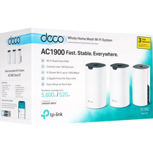 DecoS7(3-pack) Точка доступа/ AC1900 Whole Home Mesh Wi-Fi System фото 8 DecoS7(3-pack) Точка доступа/ AC1900 Whole Home Mesh Wi-Fi System фото 8
